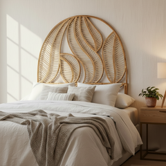 Yaprak Doğal Rattan Yatak Başlığı 160x170 cm