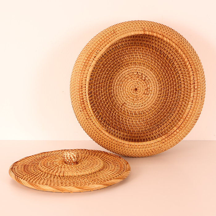 Hitit Rattan Kapaklı Saklama Kutusu
