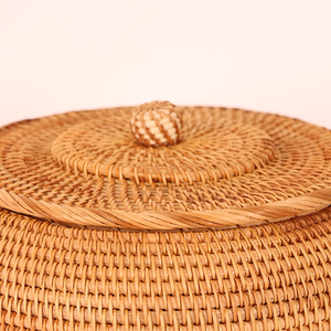 Hitit Rattan Kapaklı Saklama Kutusu