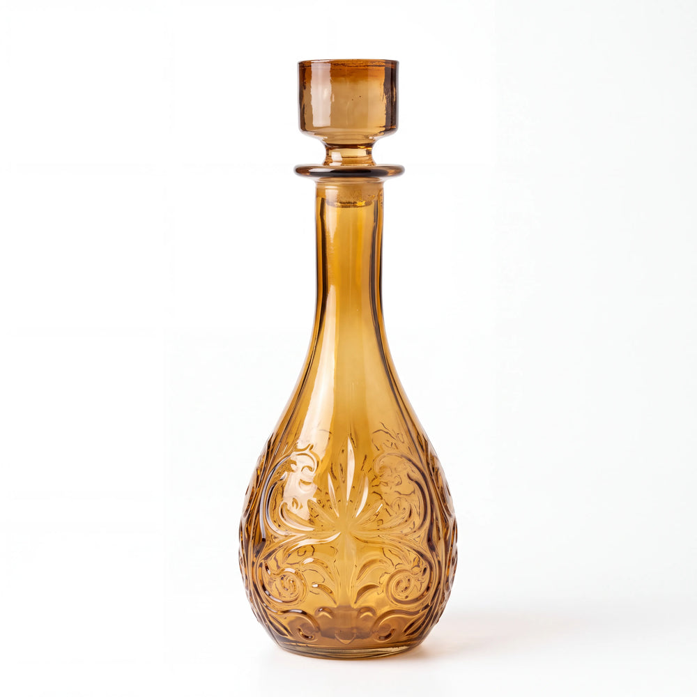 Tattoo 850 ml 2 Parça Kapaklı Amber Cam Karaf