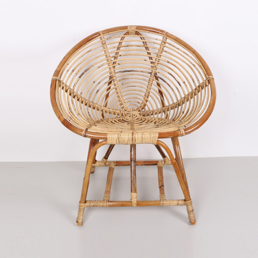 Doğal Rattan Çocuk Sandalyesi