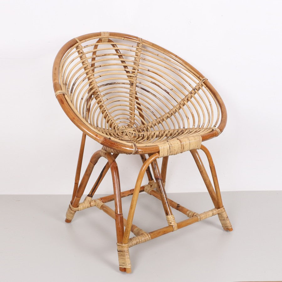 Doğal Rattan Çocuk Sandalyesi