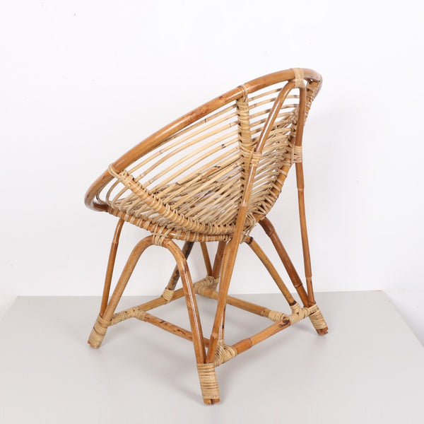 Doğal Rattan Çocuk Sandalyesi