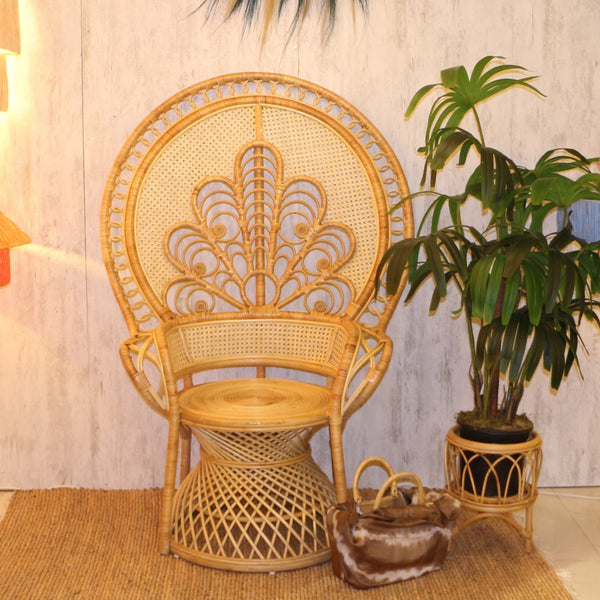 Kraliçe Doğal Rattan Berjer