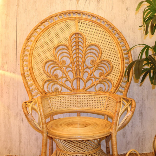 Kraliçe Doğal Rattan Berjer