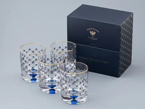 IMPERIAL PORCELAIN 4'lü Viski Bardağı Seti Cobalt Net