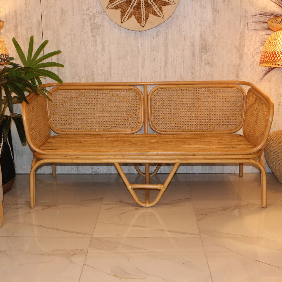 Keyif Doğal Rattan İkili Koltuk 200x80x82