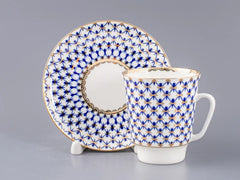 IMPERIAL PORCELAIN - Mayıs Kobalt Ağ Fincan ve Tabağı 165 ml