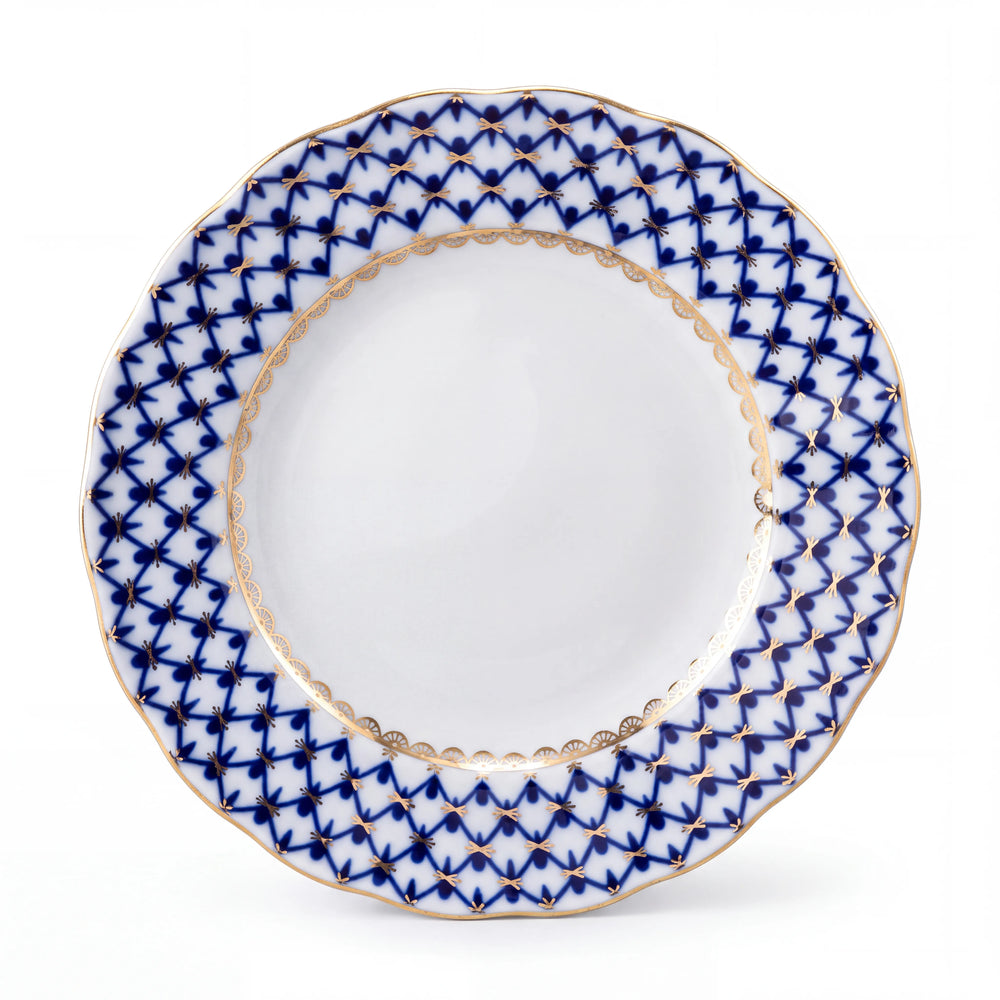 IMPERIAL PORCELAIN - Pasta Tabağı Dalga Kenar 20 cm Cobalt Net