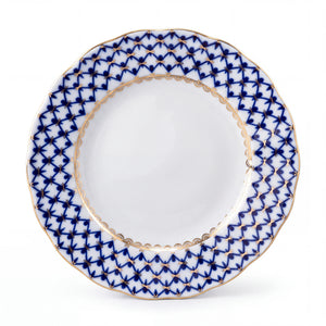IMPERIAL PORCELAIN - Pasta Tabağı Dalga Kenar 20 cm Cobalt Net
