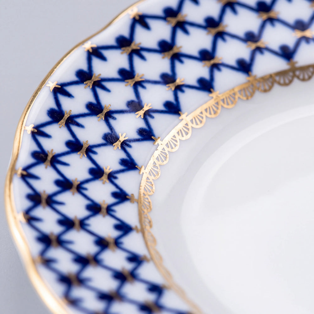 IMPERIAL PORCELAIN - Pasta Tabağı Dalga Kenar 20 cm Cobalt Net