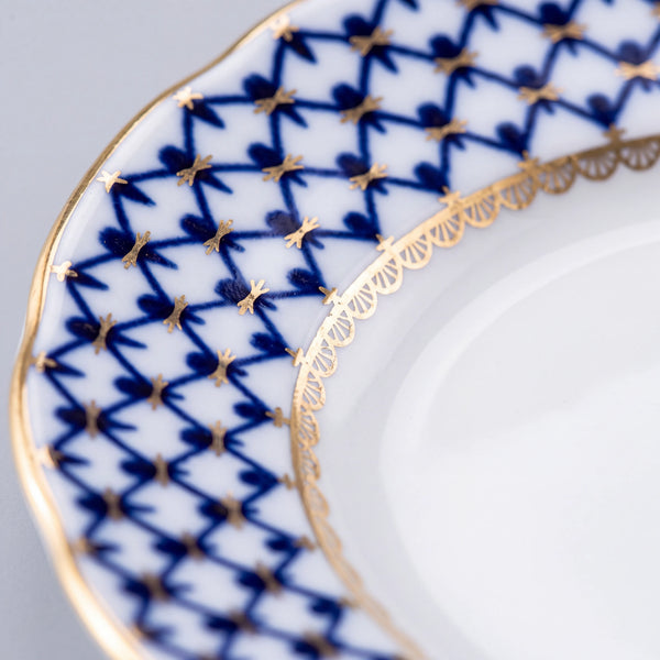 IMPERIAL PORCELAIN - Pasta Tabağı Dalga Kenar 20 cm Cobalt Net