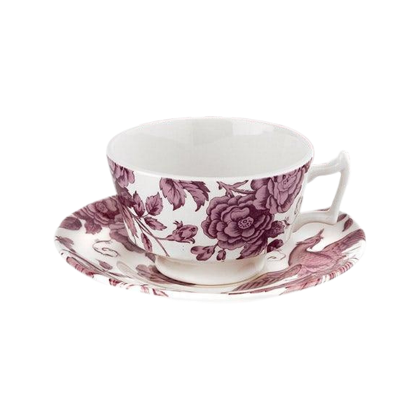 Spode Kingsley Çay Fincanı + Tabağı Beyaz