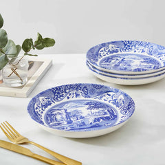 SPODE - Blue Italian Makarna Tabağı 23 cm