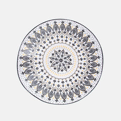 SARA MILLER Artisanne Noir Mandala Yuvarlak Servis Kasesi - Orta Boy