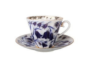 IMPERIAL PORCELAIN - Çay Fincanı Radyal Mavi Çan Çiçekleri