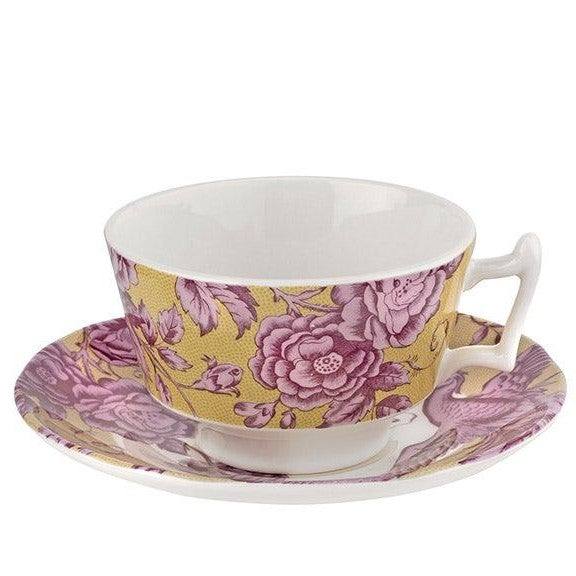 Spode Kingsley Ochre Çay Fincanı + Tabağı