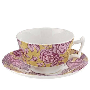 Spode Kingsley Ochre Çay Fincanı + Tabağı