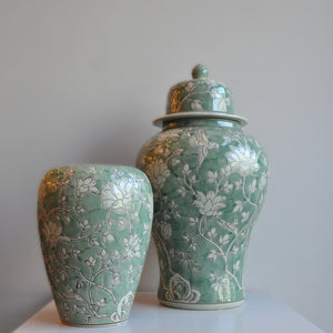 Porselen Kapaklı Tasarım Aksesuar Vazo