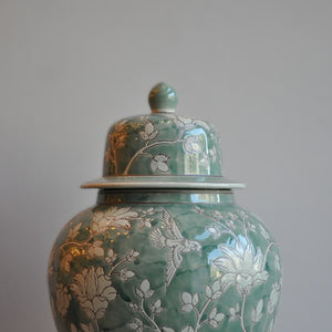 Porselen Kapaklı Tasarım Aksesuar Vazo