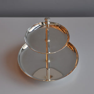 Gümüş Küçük Boy İki Katlı Kurabiyelik