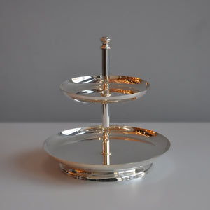 Gümüş Küçük Boy İki Katlı Kurabiyelik