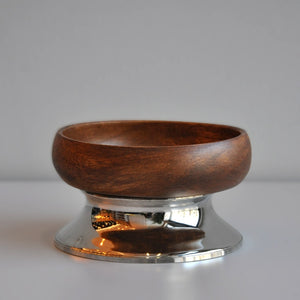 Gümüş Ayaklı Ahşap Meyve/Çerez/Kahvaltılık Kasesi