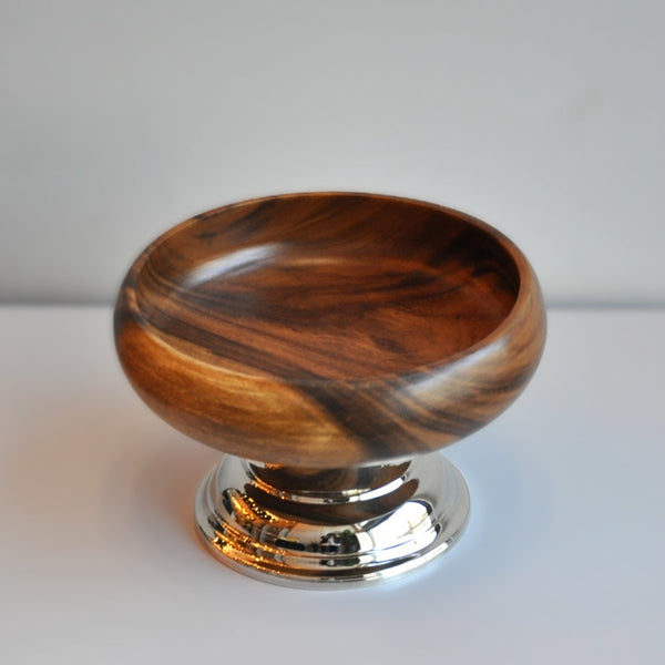 Gümüş Ayaklı Ahşap Sunum Kasesi