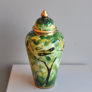 Porselen Kapaklı Vazo Özel Tasarım Küçük Boy