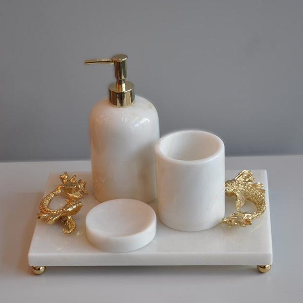 Koi Tasarım Mermer 4lü Banyo Seti