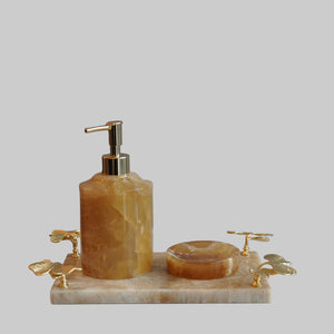 Ginko Onyx Mermer 3lü Banyo Seti