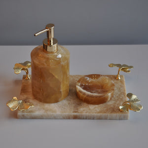 Ginko 3lü Banyo Seti Onyx Mermer