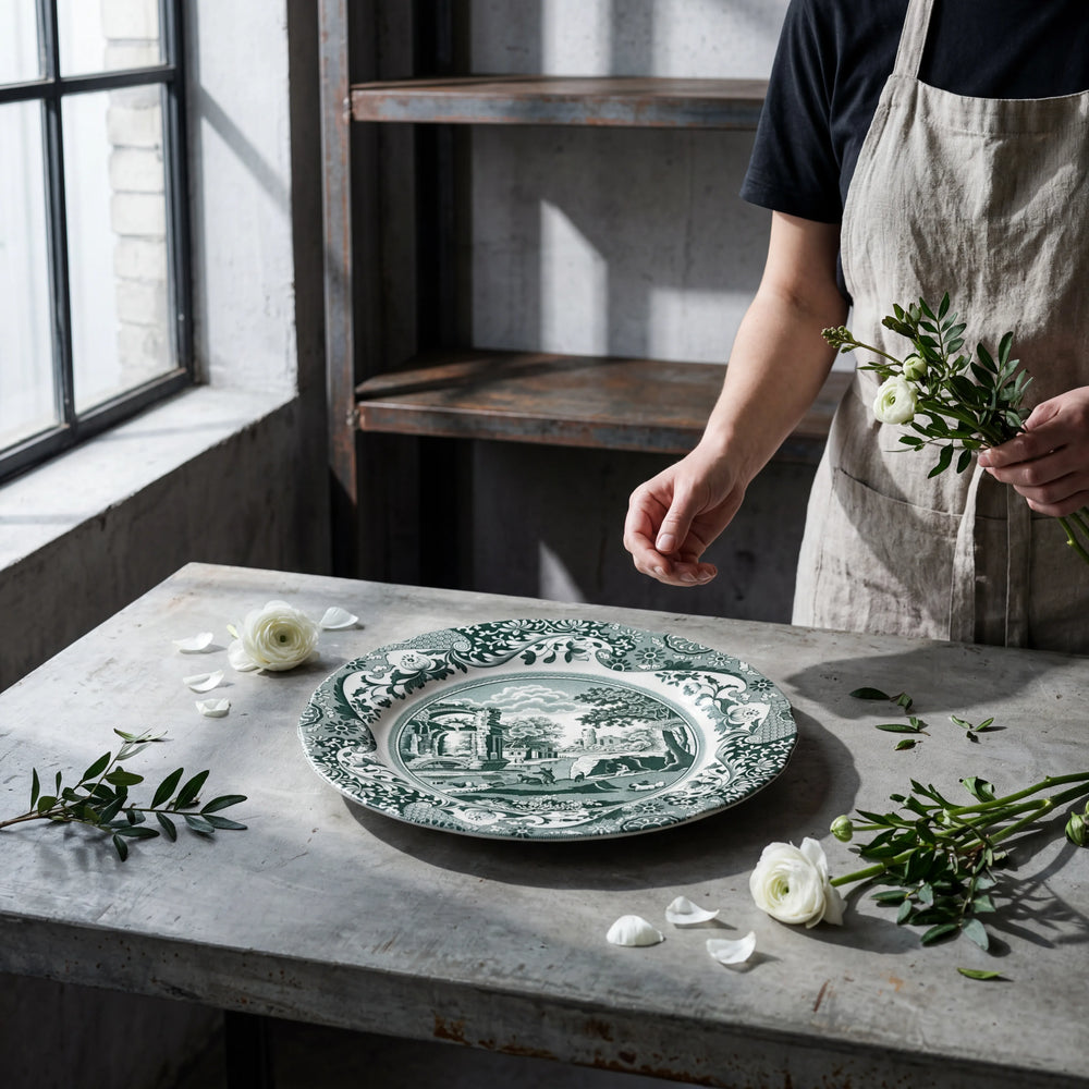 SPODE - Heritage Green Italian Yemek Tabağı 27 cm