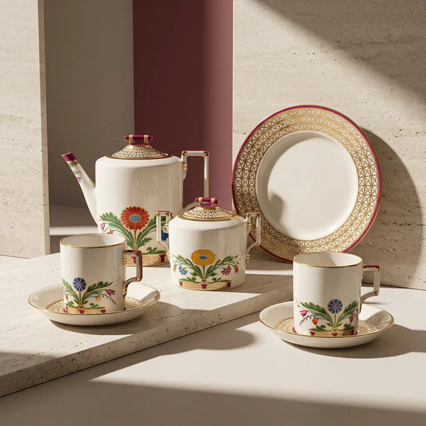 IMPERIAL PORCELAIN - Heraldic Moscow River Çay Takımı 6 Kişilik 20 Parça