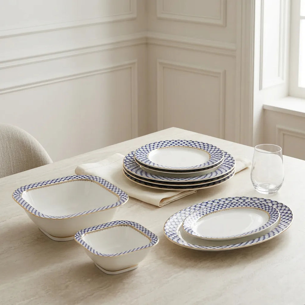 IMPERIAL PORCELAIN - Yemek Takımı 6/24 Youth Cobalt Net