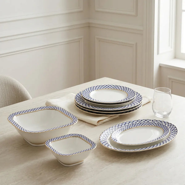 IMPERIAL PORCELAIN - Yemek Takımı 6/24 Youth Cobalt Net