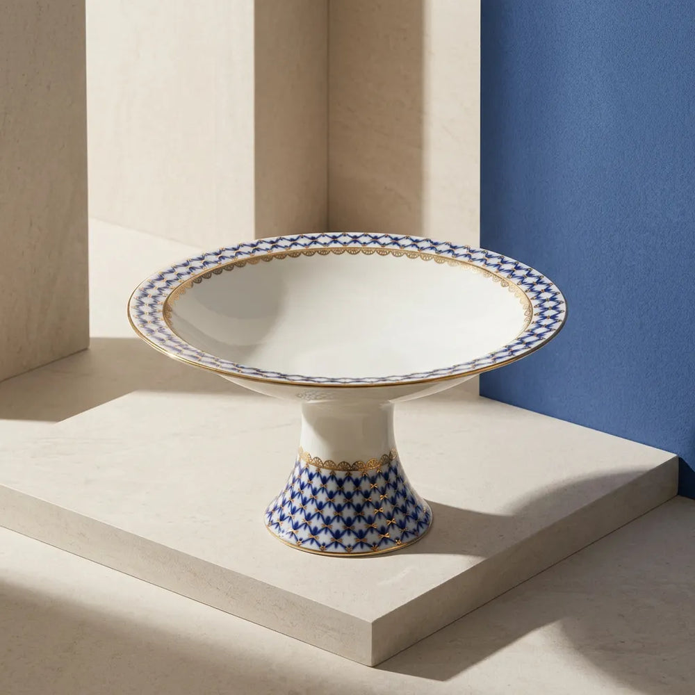 IMPERIAL PORCELAIN - Küçük Boy Meyve Vazosu Gençlik Kobalt