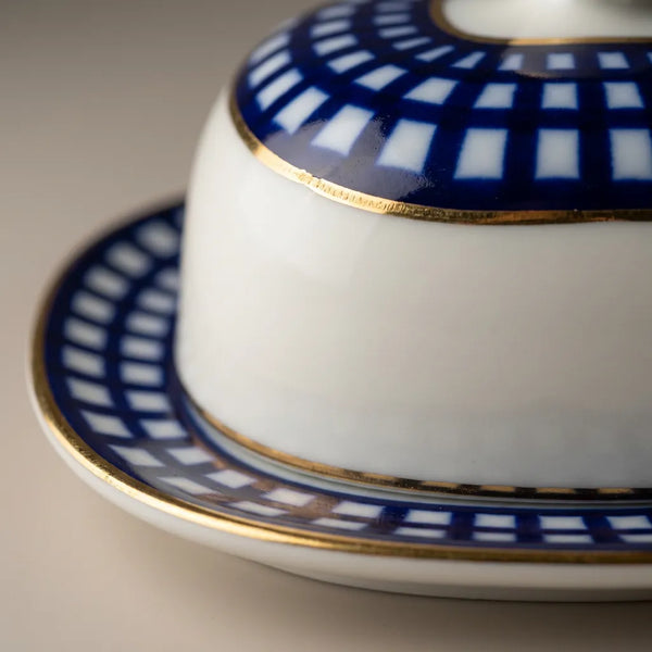 IMPERIAL PORCELAIN - Quattro Dikdörtgen Cobalt Tereyağlık
