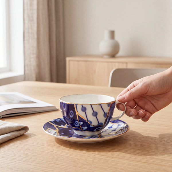 IMPERIAL PORCELAIN - Çay Fincanı ve  Fincan Tabağı Tulip Baikal 2  1/2
