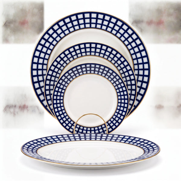 IMPERIAL PORCELAIN - Quattro Yemek Takımı Cobalt 6 Kişilik 24 Parça