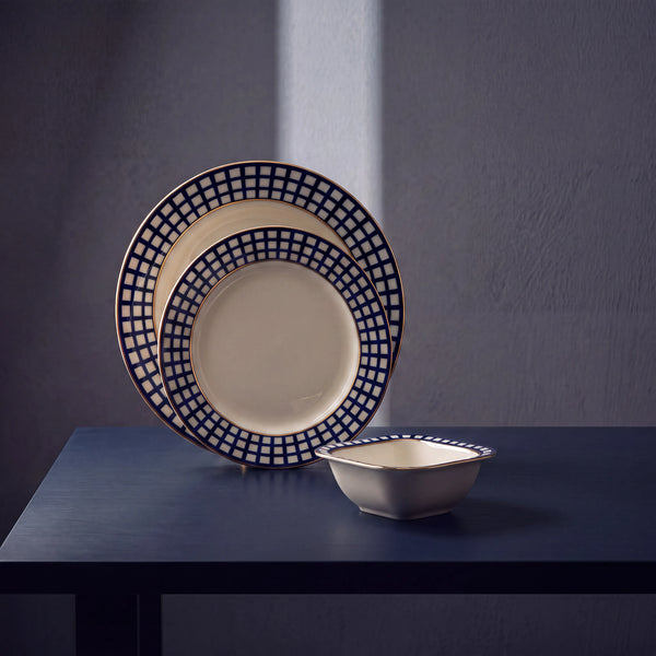 IMPERIAL PORCELAIN - Quattro Yemek Takımı Cobalt 6 Kişilik 24 Parça