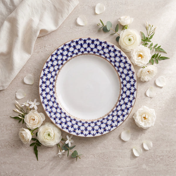 IMPERIAL PORCELAIN - Cobalt Net Düz Tabak Servis Tabağı 27 cm