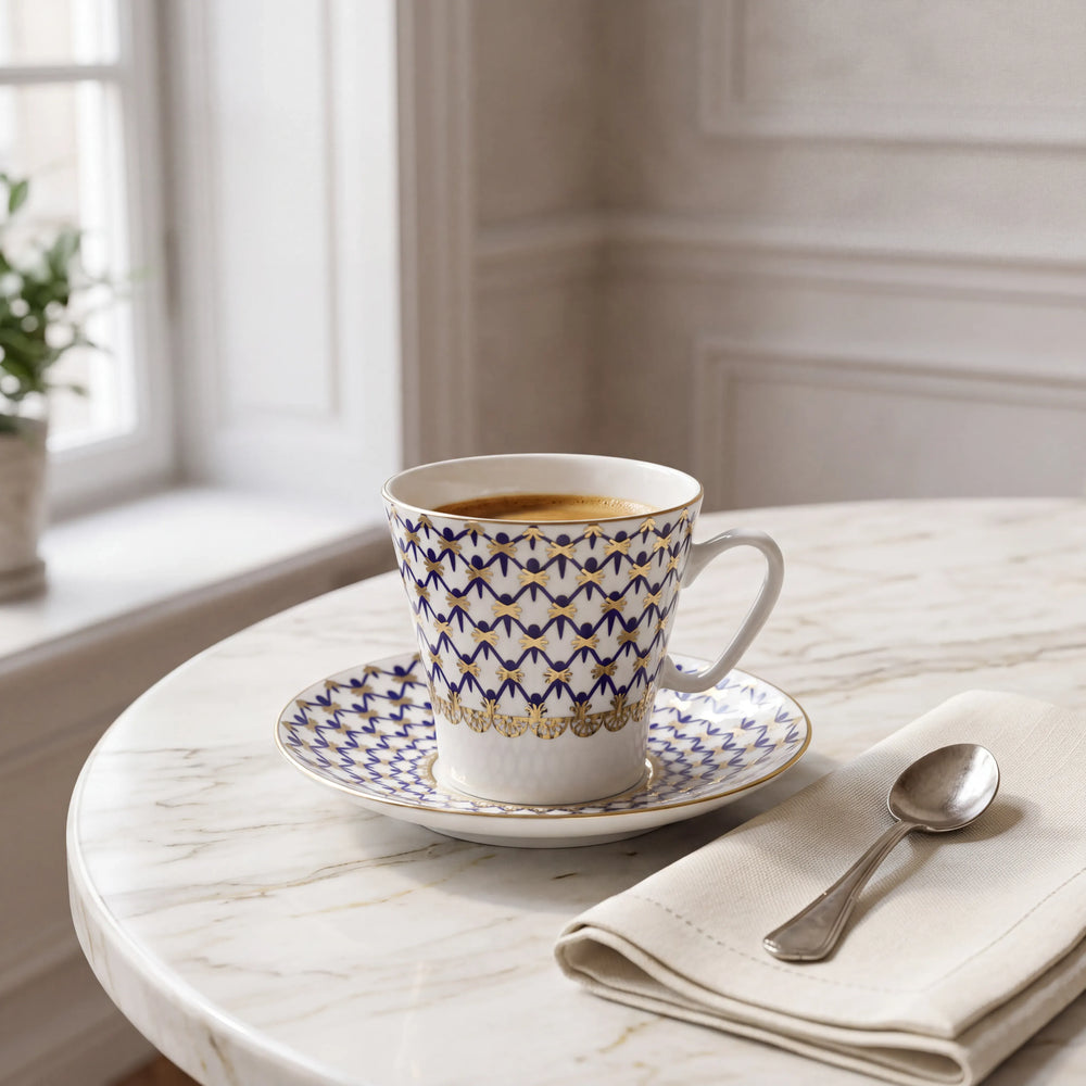 IMPERIAL PORCELAIN - Cobalt Net Espresso Kahve Fincanı 80 ml