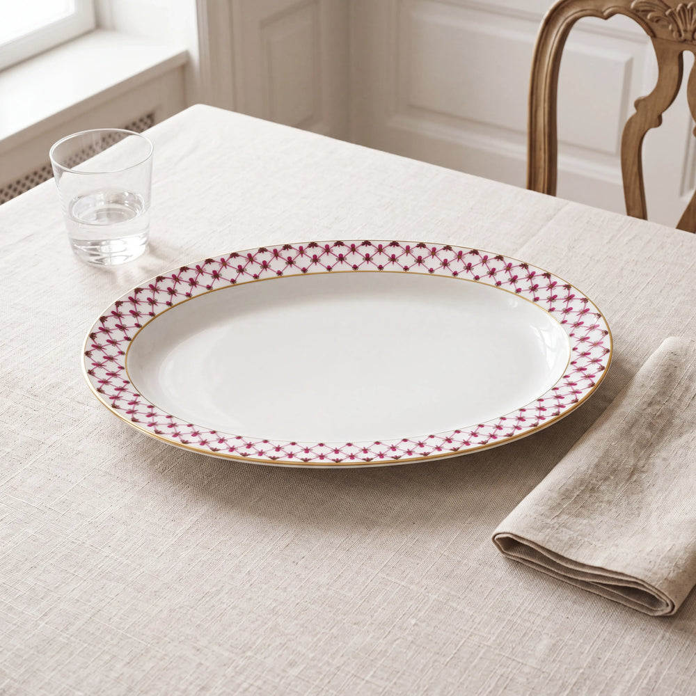 IMPERIAL PORCELAIN - Net Blues Kayık Tabak 28 cm
