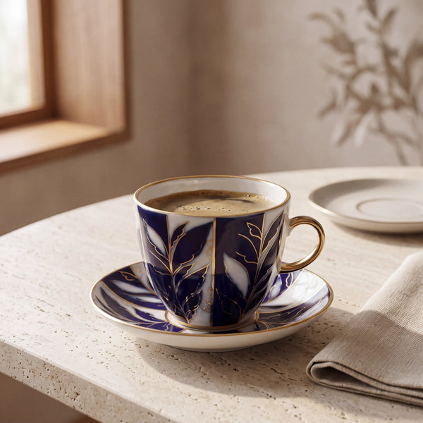 IMPERIAL PORCELAIN - Kahve Fincanı 140 ml Lale Form Kış Akşamı