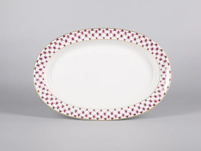 IMPERIAL PORCELAIN - Kayık Tabak 28 cm Net Blues
