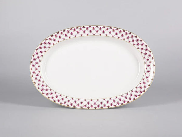 IMPERIAL PORCELAIN - Kayık Tabak 28 cm Net Blues