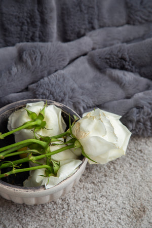 MILENA Yatak Örtüsü Set Çift Kişilik Antrasit