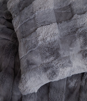 MILENA Yatak Örtüsü Set Çift Kişilik Antrasit