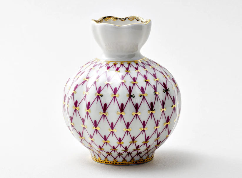 IMPERIAL PORCELAIN - Mini Çiçek Vazosu "Net Blues"